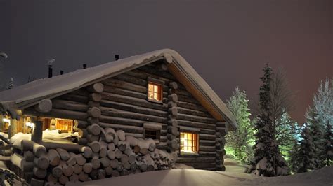 🔥 [40+] Log Cabin in Snow Wallpapers | WallpaperSafari