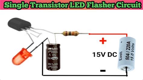 Single Transistor Led Flasher Circuit Youtube