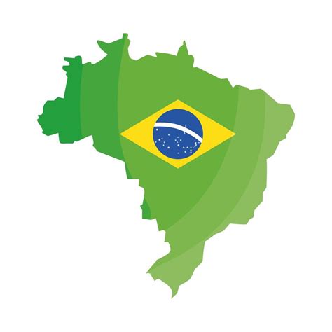 brazil map and flag 3718984 Vector Art at Vecteezy