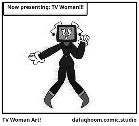 tv woman art comic studio