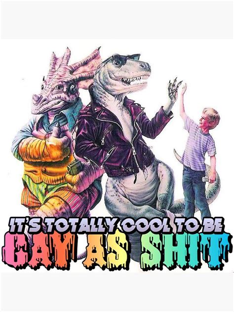 Cool Gay Dinosaurs Sticker By Scaabs Redbubble