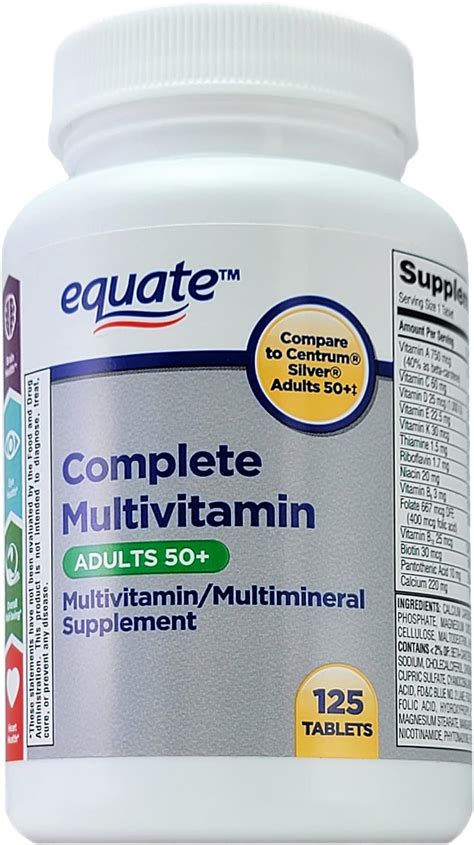 Equate Complete Multivitamin Adults 50 Supplement 125