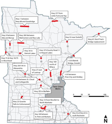 Twin Cities Highway Map