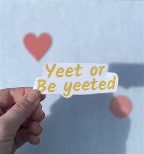 Yeet Or Be Yeeted Vinyl Decal Friend T Cute Stickers Etsy