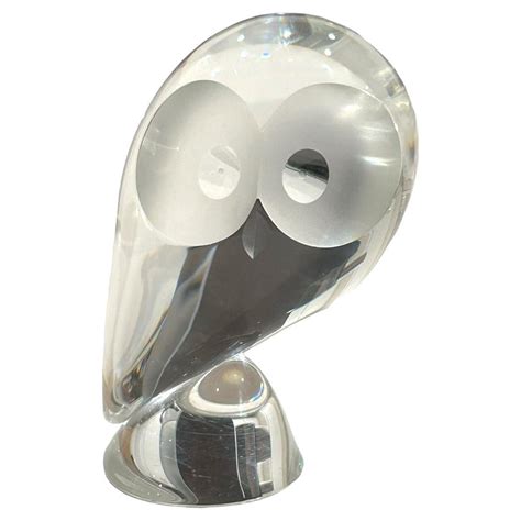 Baccarat Mid Century Crystal Owl For Sale At Stdibs Baccarat Owl