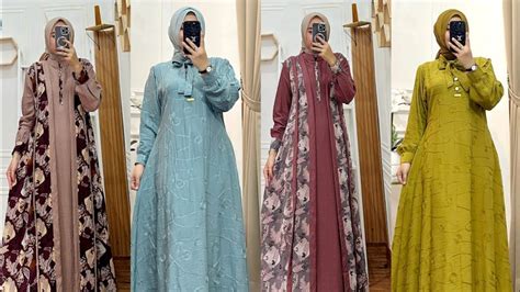 Gamis Maxy Bahan Ceruti Ld Cm Pj Cm Full Furing Resleting Depan