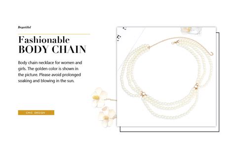 Amazon Cosydays Women Pearl Belts Gold Waist Chain Belt Layered Bikini Belly Chains Fashion