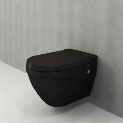 Toiletpot Hangend Taormina Wandcloset Mat Zwart Rimfree Met Softclose