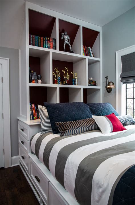 diy bookshelves  elevated bedroom