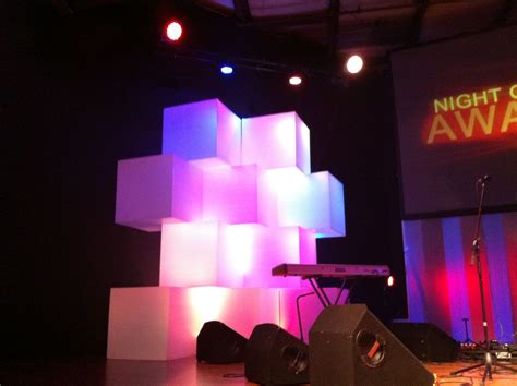 Glowing Cubes Church Stage Design Ideas Church Stage Design Stage