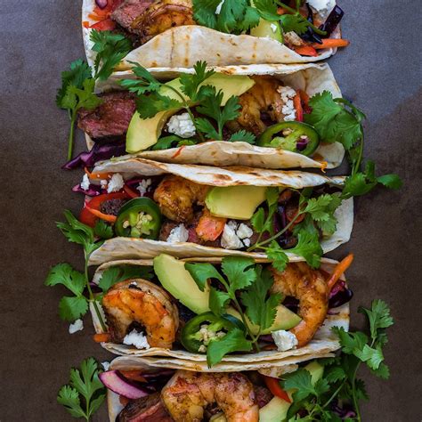 Surf And Turf Tacos Shrimp And Steak Taco Recipe Fwx Recipe