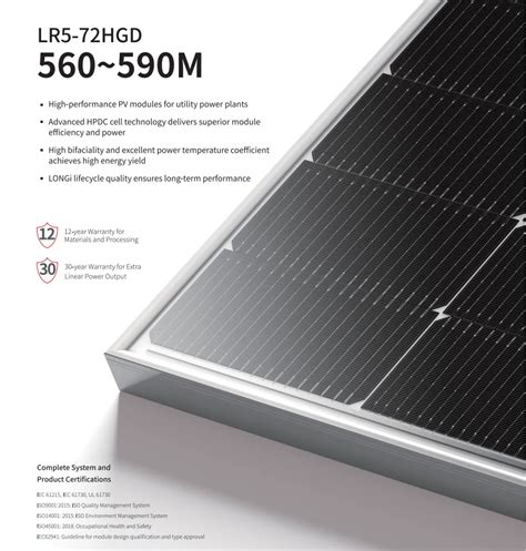 Longi Solar Hi Mo Lr Hgd W W W W Solar Panels Cell