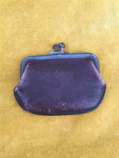 Antique Leather Coin Purse Gem