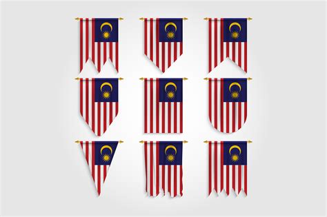 Malaysia Flag in Different Shapes Graphic by medelwardi · Creative Fabrica