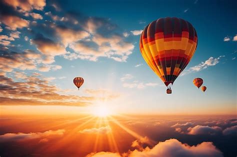 Colorful Hot Air Balloon Festival Premium AI Generated Image