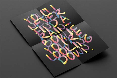 Rainbow Font Colorful OpenType Typeface Handmadefont