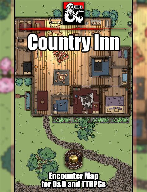 Country Inn Battlemap W Fantasy Grounds Support Ttrpg Map Dungeon