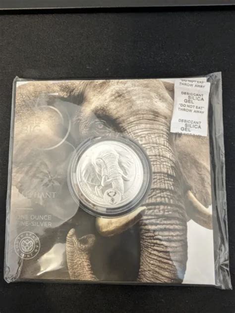 Oz South African Big Five Series Silver Elephant Coin In