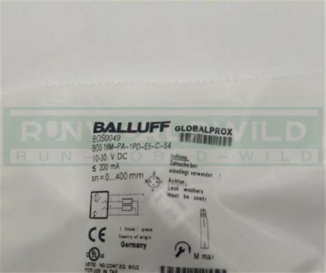 1PCS NEW FOR BALLUFF Sensor BOS0049 BOS 18M PA 1PD E5 C S4 10 30VDC EBay