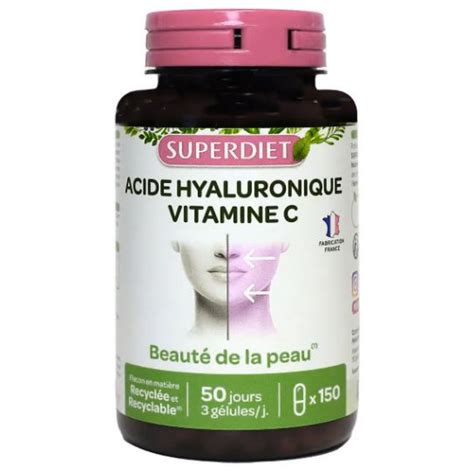 Superdiet Acide Hyaluronique Vitamine C 150 Gélules