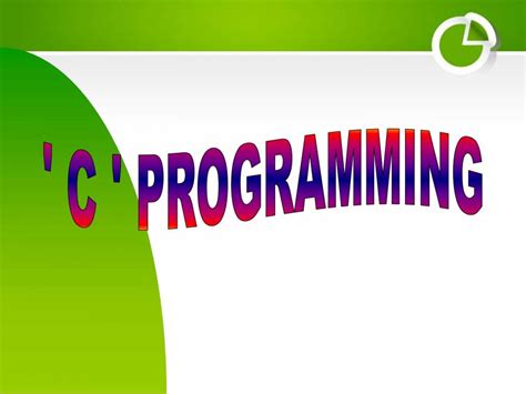 Introduction To C Programming Powerpoint Slides Learnpick India