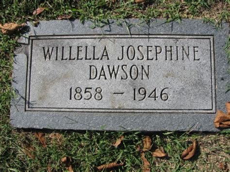 Willella Josephine Henderson Dawson 1858 1946 Mémorial Find a Grave