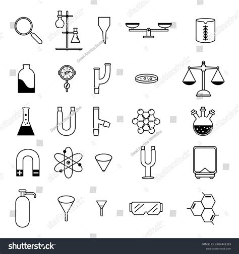 Large Set Chemistry Lab Diagrammatic Icons Stock Vector (Royalty Free) 2207441319 | Shutterstock