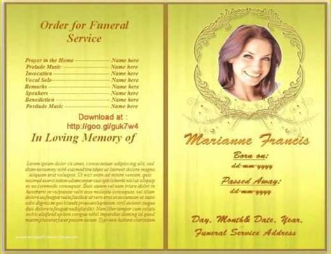 Free Celebration Of Life Program Template Of Celebrating The Life