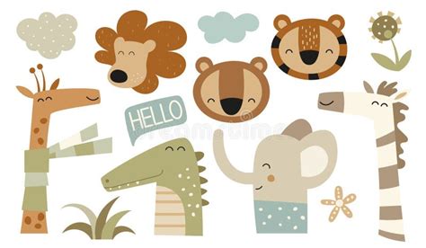 Boho Safari Nursery Stock Illustrations Boho Safari Nursery