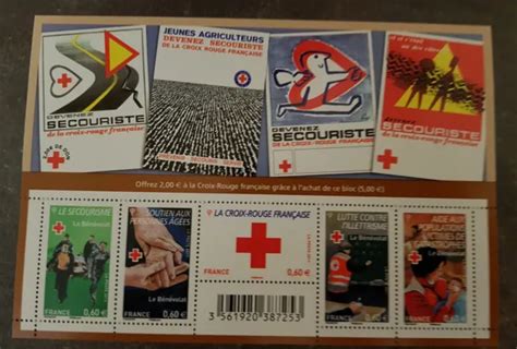 BLOCS TIMBRES CROIX ROUGE non oblitérés devenez secouriste de la