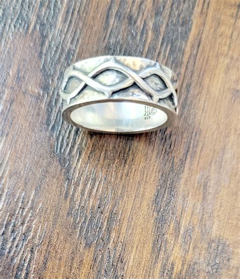 James Avery Retired Crown Of Thorns Band Ring Size Gem