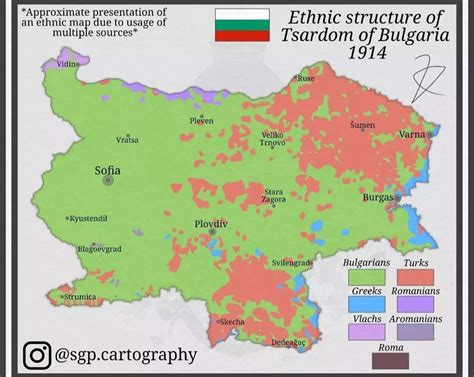 Ethnic Map Of Bulgaria 1914 By Sgp Cartography VisionViral