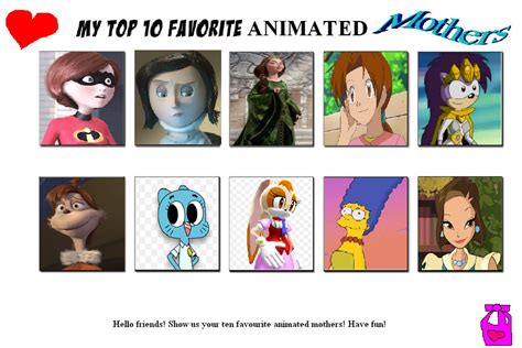 Top Ten Favorite Animated Mothers By Emilyhedgehog67 On Deviantart