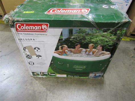 Coleman Saluspa Inflatable Hot Tub Spa Green White For Sale From United States