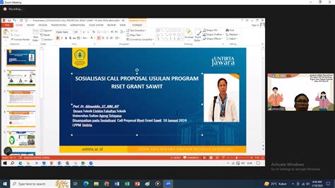 Kegiatan Sosialisasi Call For Proposal Grant Riset Sawit 2024 Dan