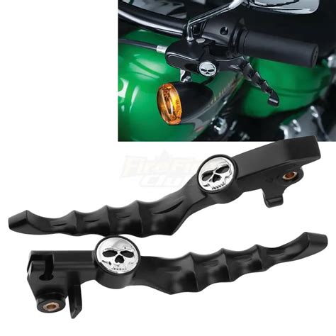 Motorcycle Skull Hand Levers Brake Clutch Lever For Yamaha Vstar Drag