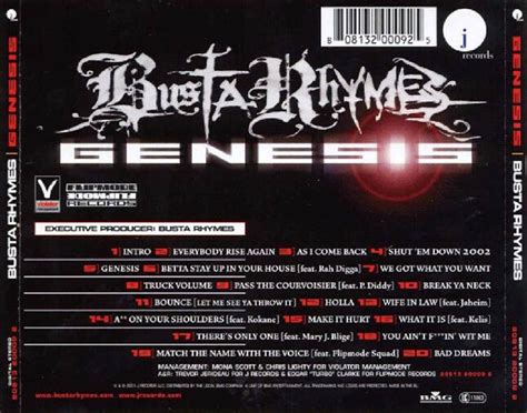 Car Tula Trasera De Busta Rhymes Genesis Portada