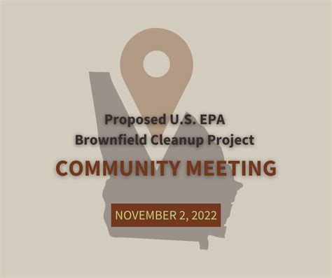 Proposed U S Epa Brownfield Cleanup Project Community Meeting City