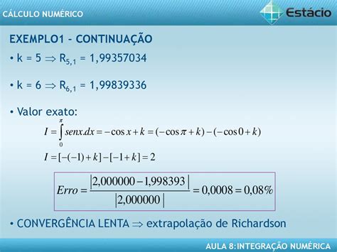 Cálculo Numérico Integração Numérica Aula 8 презентация онлайн