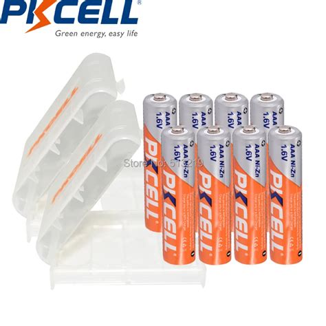 Pcs Pkcell Aaa Mwh Battery V Nizn Rechargeable Batteries Aaa Ni