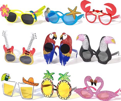 Paar Hawaiian Party Brille Set Sommer Tropische Party Sonnenbrillen