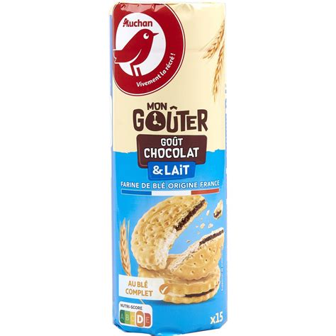 Auchan Auchan Mon Go Ter Biscuits Fourr S Ronds Go T Chocolat Et Lait