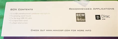 SOLD: MiniDSP UMIK-1 Measurement Microphone : SOLD | Audio Science ...