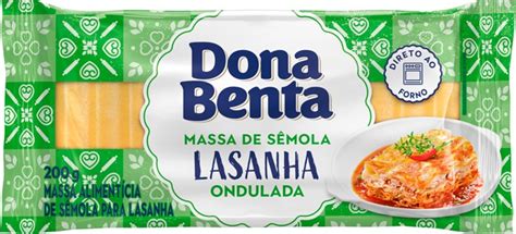 Macarrao De Lasanha Pre Cozida - MACARRÃO LASANHA PRE COZIDA DONA BENTA 200G | Goiás Atacado Distribuidor