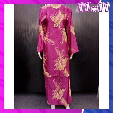 Baju Kurung Pahang Batik Seta Pura Silk KSP22064 BBS Lazada