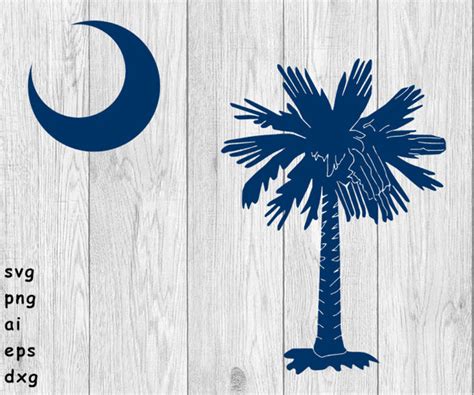 Palmetto Moon Logo 1 - SVG, PNG, AI, EPS, DXF Files for Cut Projects ...