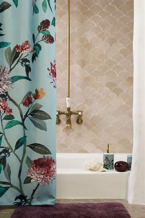 Шторка для душа - Бирюзовый/Цветы - HOME | H&M RU | Diy bathroom decor ...