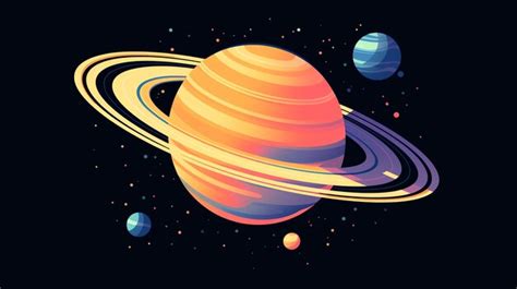 Premium Ai Image A Colorful Planet With Rings And Planets In Space