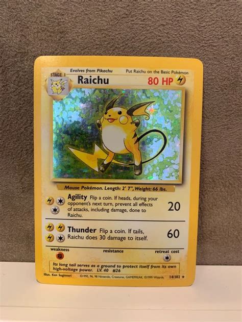 Raichu Holo Eng Pokemon Base Set Kaufen Auf Ricardo