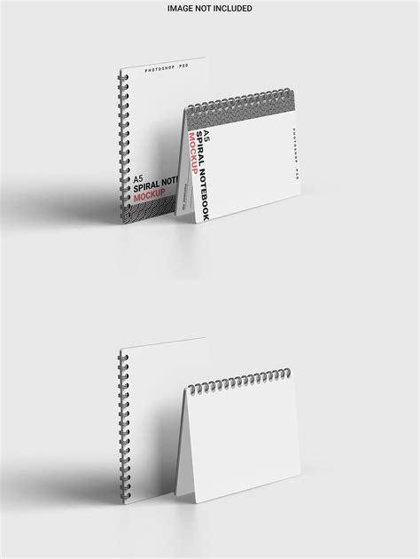 Spiral A5 Notebook Mockup Free Download Creativetacos